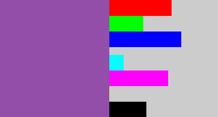 Hex color #924ea8 - medium purple