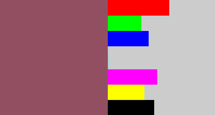 Hex color #924f61 - dark mauve