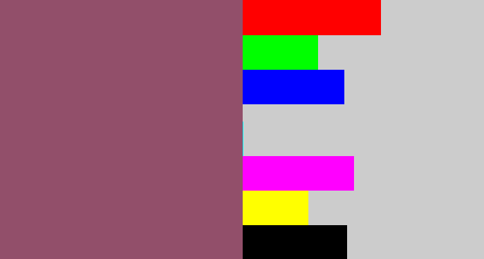Hex color #924f6a - dark mauve