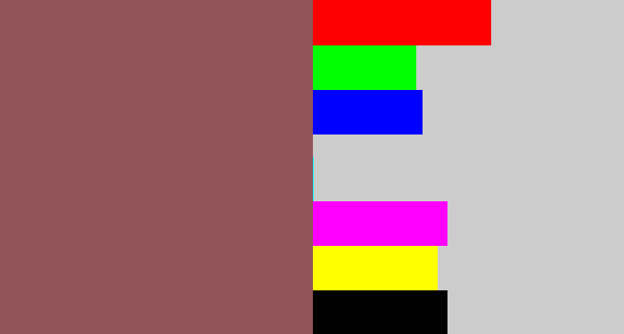 Hex color #925358 - dark mauve