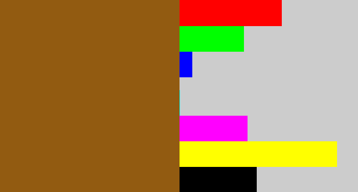 Hex color #925b11 - poo brown