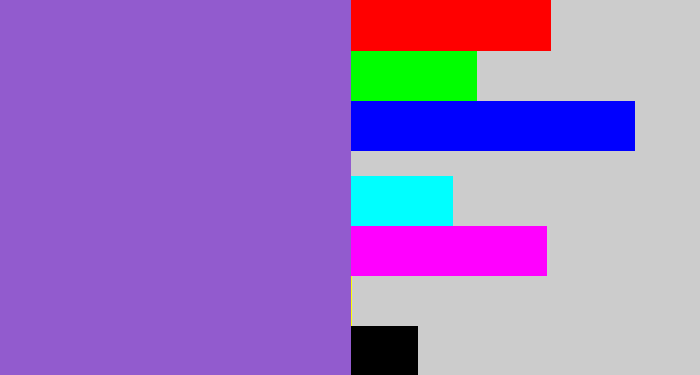 Hex color #925bce - amethyst