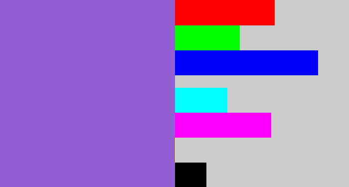 Hex color #925ed1 - amethyst