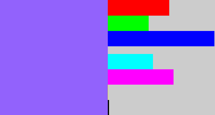 Hex color #9262fc - lighter purple