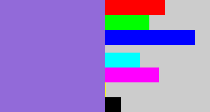 Hex color #926ad9 - purpley