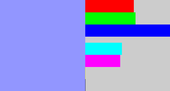 Hex color #9296ff - periwinkle blue