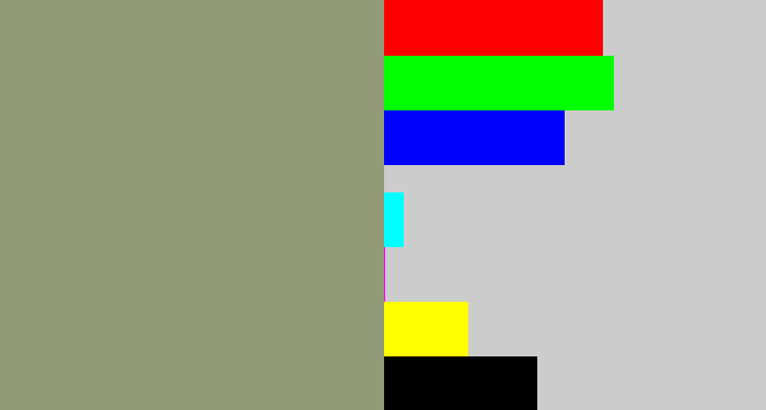 Hex color #929a78 - grey/green