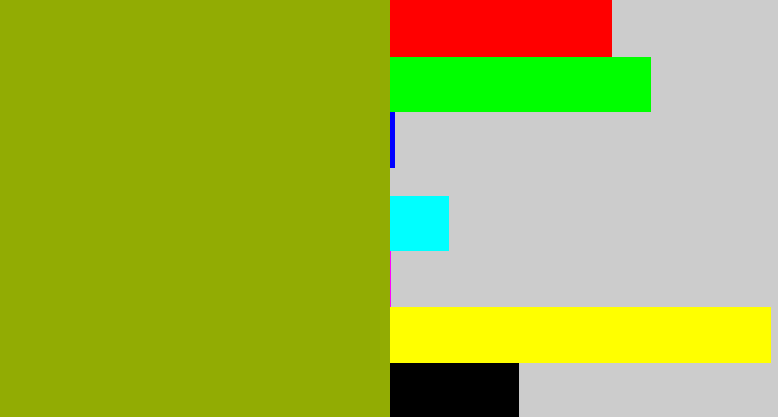 Hex color #92ac03 - barf green