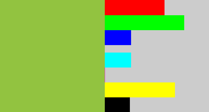 Hex color #92c340 - booger