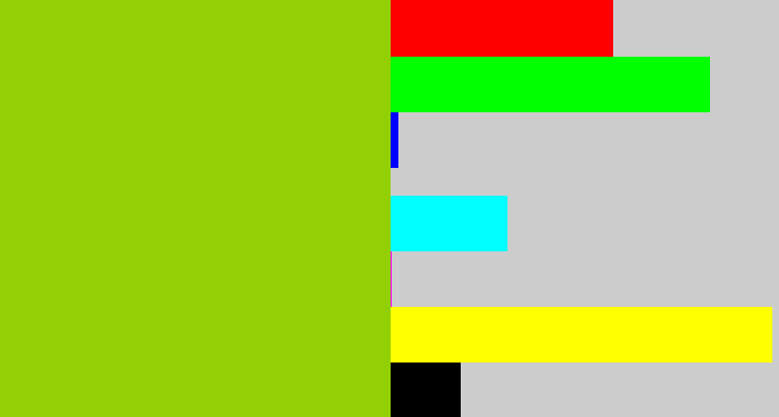 Hex color #92d005 - slime green
