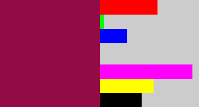 Hex color #930b44 - berry
