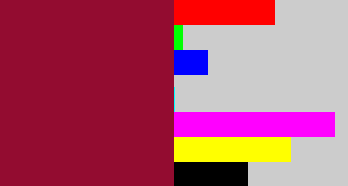 Hex color #930c30 - red wine