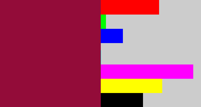 Hex color #930c39 - red wine