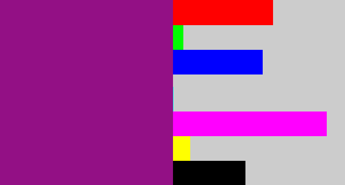 Hex color #931085 - barney purple
