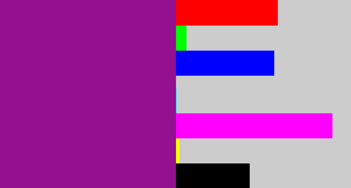 Hex color #931090 - barney purple