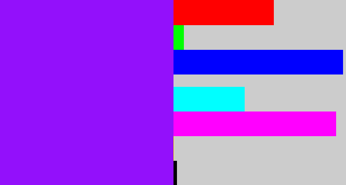 Hex color #9310fb - vivid purple