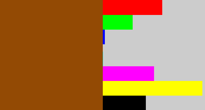 Hex color #934a04 - warm brown
