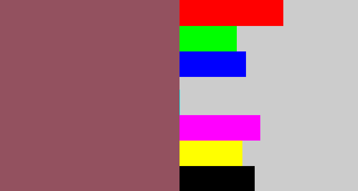 Hex color #93515f - dark mauve
