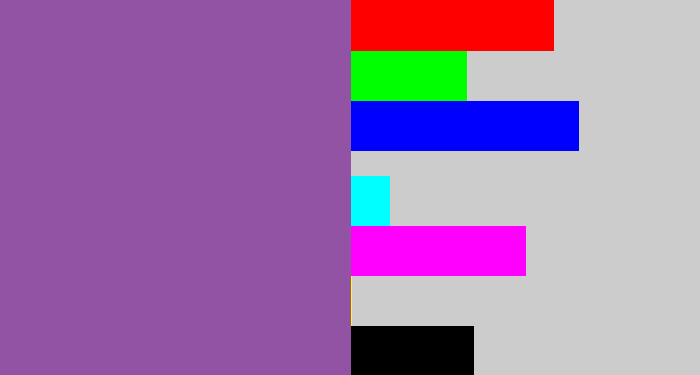 Hex color #9353a5 - medium purple
