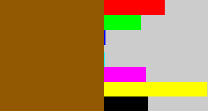 Hex color #935802 - warm brown