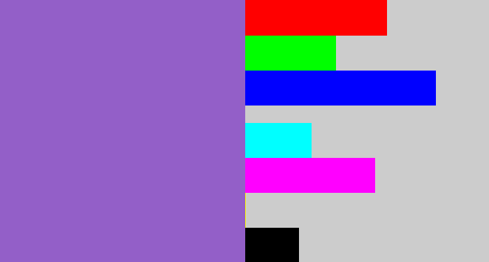 Hex color #935fc8 - amethyst