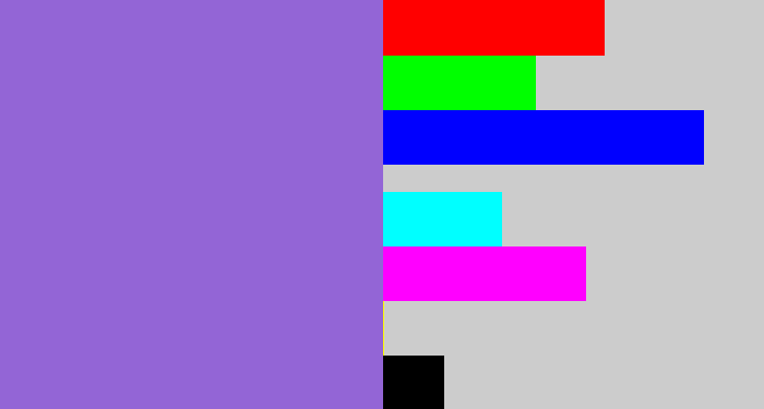 Hex color #9365d6 - purpley