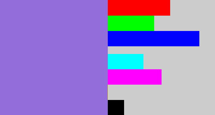 Hex color #936dda - purpley