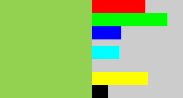 Hex color #93d151 - kiwi green