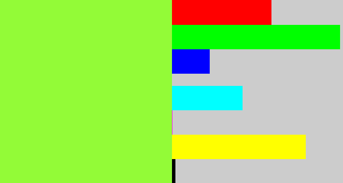 Hex color #93fb37 - kiwi