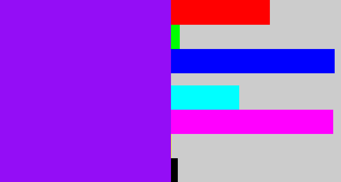 Hex color #940df6 - violet