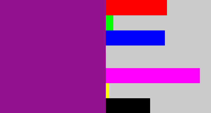 Hex color #941190 - barney purple
