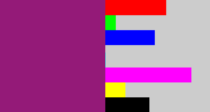 Hex color #941a78 - warm purple