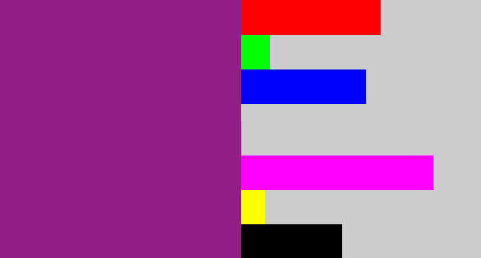 Hex color #941e85 - warm purple