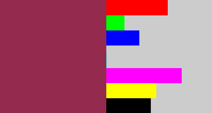 Hex color #942b4e - berry