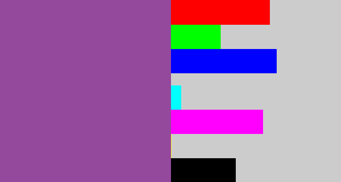 Hex color #94499d - medium purple