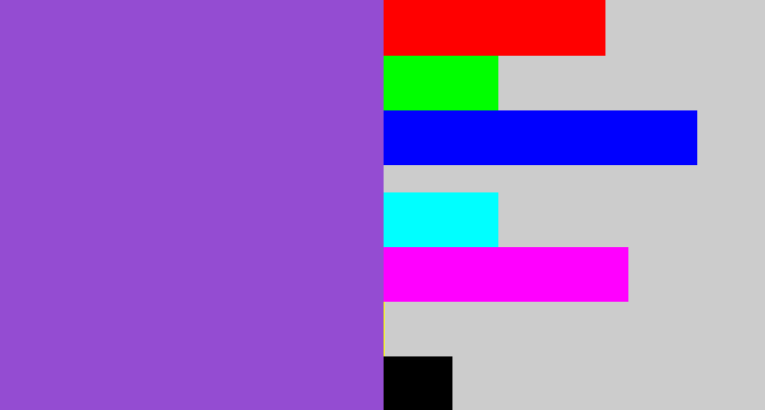 Hex color #944cd2 - purpley