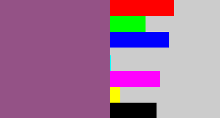 Hex color #945286 - purplish