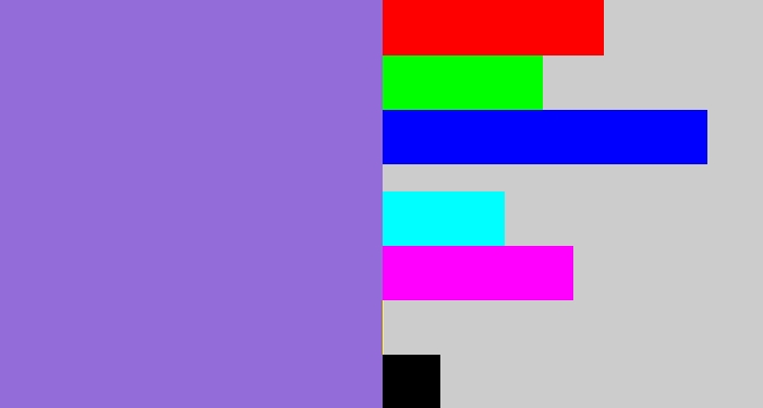 Hex color #946cd9 - purpley