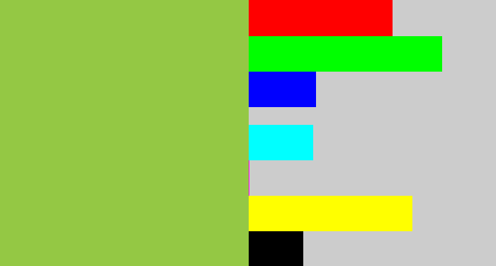 Hex color #94c844 - booger