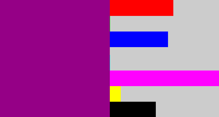 Hex color #950086 - barney purple