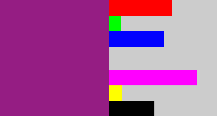 Hex color #951d83 - warm purple