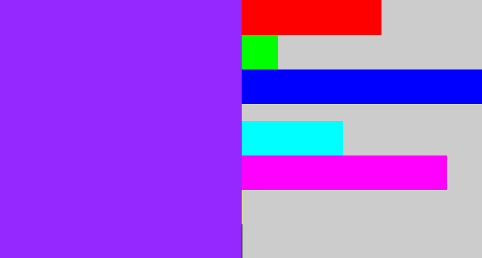 Hex color #9527ff - electric purple