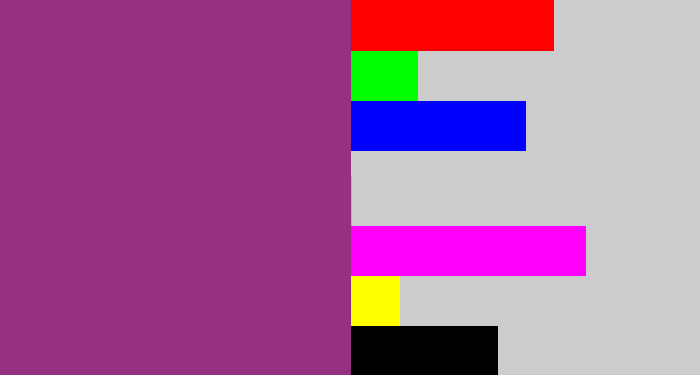 Hex color #953180 - warm purple