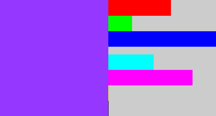 Hex color #9537ff - electric purple