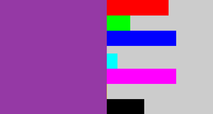 Hex color #9539a5 - medium purple
