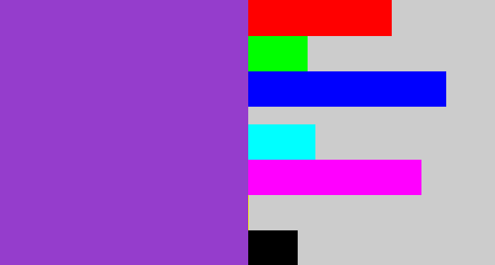 Hex color #953dcc - purply