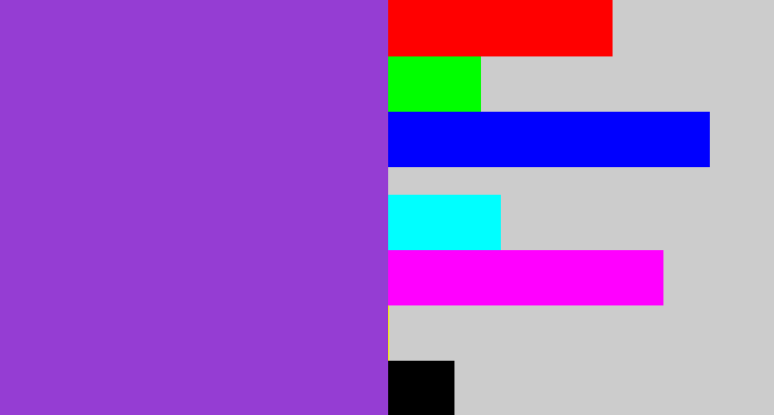 Hex color #953dd3 - lightish purple
