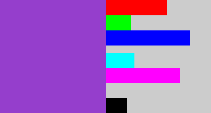 Hex color #953ecc - purply