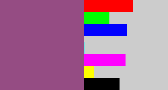 Hex color #954c83 - purplish