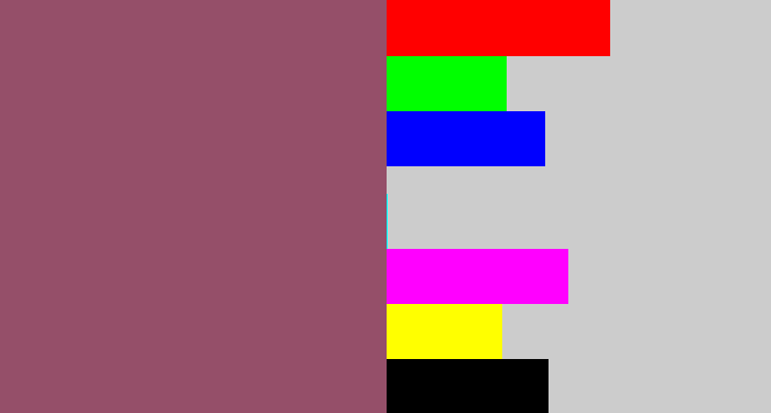 Hex color #954f69 - dark mauve